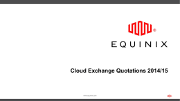Cloud Exchange Quotations 2014/15