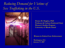 Sex Trafficking: Supply & Demand