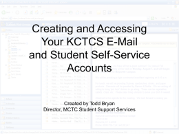 How to Set Up & Access KCTCS E