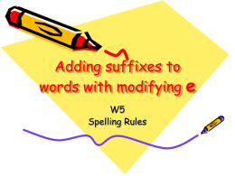Adding suffixes to words with modifying e