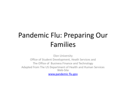 Pandemic Flu - Elon University