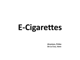 E-Cigarettes - WebHome Main ECCE