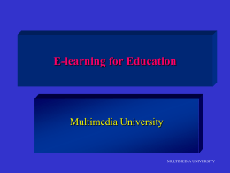 E-learning for Education