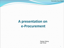 A presentation on e-Procurement