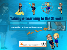 Taking e-Learning to the Streets - IPMA-HR