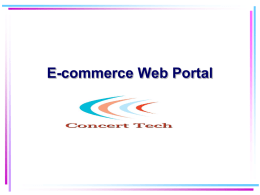 E-commerce applications - Concert Tech Corporation