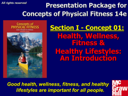 01 - Wellness and Fitness