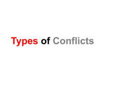 Types of Conflicts - Free Reading Worksheets