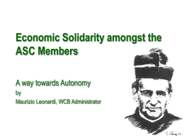 Economic Solidarity amongst the ASC Members
