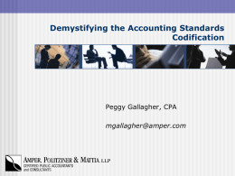 Demystifying the Accounting Standards Codification