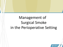 Management of Surgical Smoke