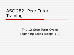 ASC 287: Writing Center Assistant Training