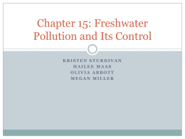 Chapter 15: Freshwater Pollution and Its Control
