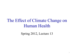 The Effect of Climate Change on Human Health