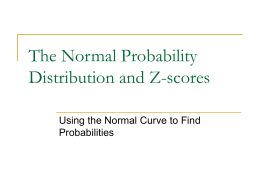 The Normal Curve and Z-scores
