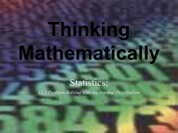 Thinking Mathematically by Robert Blitzer