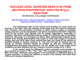 NUCLEAR LEVEL DENSITIES NEAR Z=50 FROM NEUTRON …