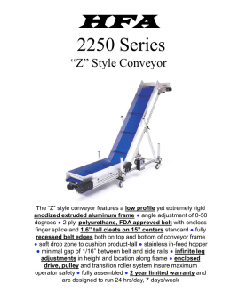 HFA 2250 Series “Z” Style Conveyor
