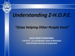 What is Z-H.O.P.E.? - Zeta Phi Beta Sorority, Inc. | State