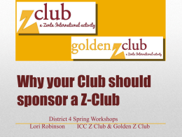 Why your Club should sponsor a Z-Club