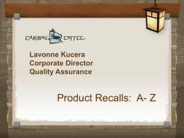Product Recalls: A- Z - EDEN