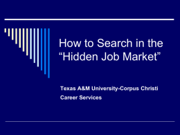 How to Search in the “Hidden Job Market”