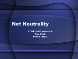 Net Neutrality - Computer Science