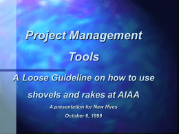 Project Management At AIAA