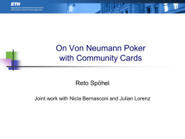 von Neumann Poker