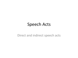 Speech Acts - Homepage | DidatticaWEB