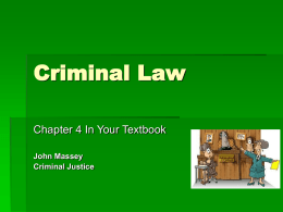 Criminal Law - Radford University