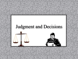 Judgment and Decisions