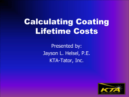 Preparing a Coating Inspection Plan