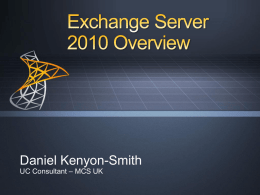 Exchange Server 2010 and Beyond