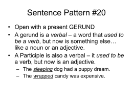 Sentence Pattern #20 - Concordia Junior/Senior High School