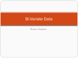 Bi-Variate Data