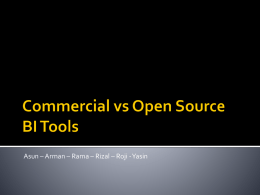 Commercial vs Open SourceBI Tools