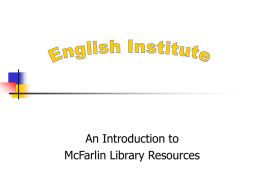 McFarlin Library - University of Tulsa