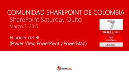 SharePoint Saturday QuitoMarzo 7, 2015
