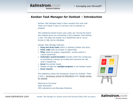Kanban Task Manager for Outlook Overview