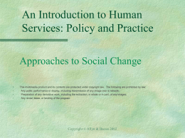 7. Approaches to Social Change