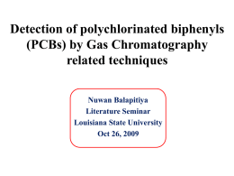 Detection of polychlorinated biphenyls (PCBs) by Gas