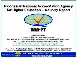 EVALUASI UMUM 2007 RENCANA KERJA 2008