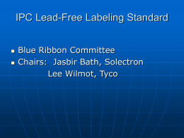 IPC/ JEDEC lead-free labelling Standard