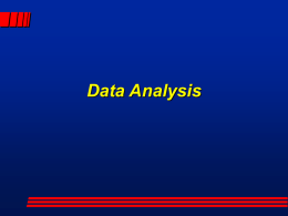 Data Analysis - Architecture and Landscape. UoG.