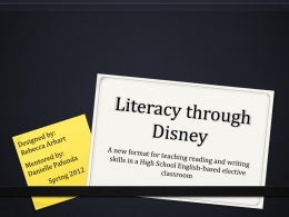 Literacy through Disney - WySR: Wyoming Scholars Repository