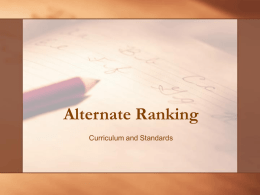 Alternate Ranking