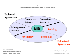 T1 Figure 1-4 Contemporary approaches to information systems