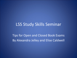 LSS Study Skills Seminar - Latest Headlines: | Monash LSS