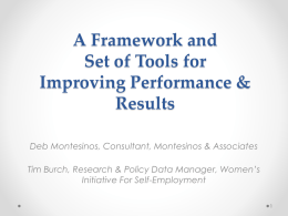 A Framework and Set of Tools For Improving Performance